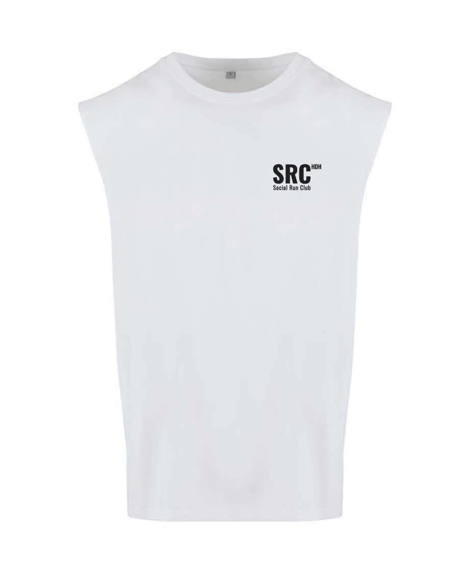 Social Run Club - Sleeveless Tee White