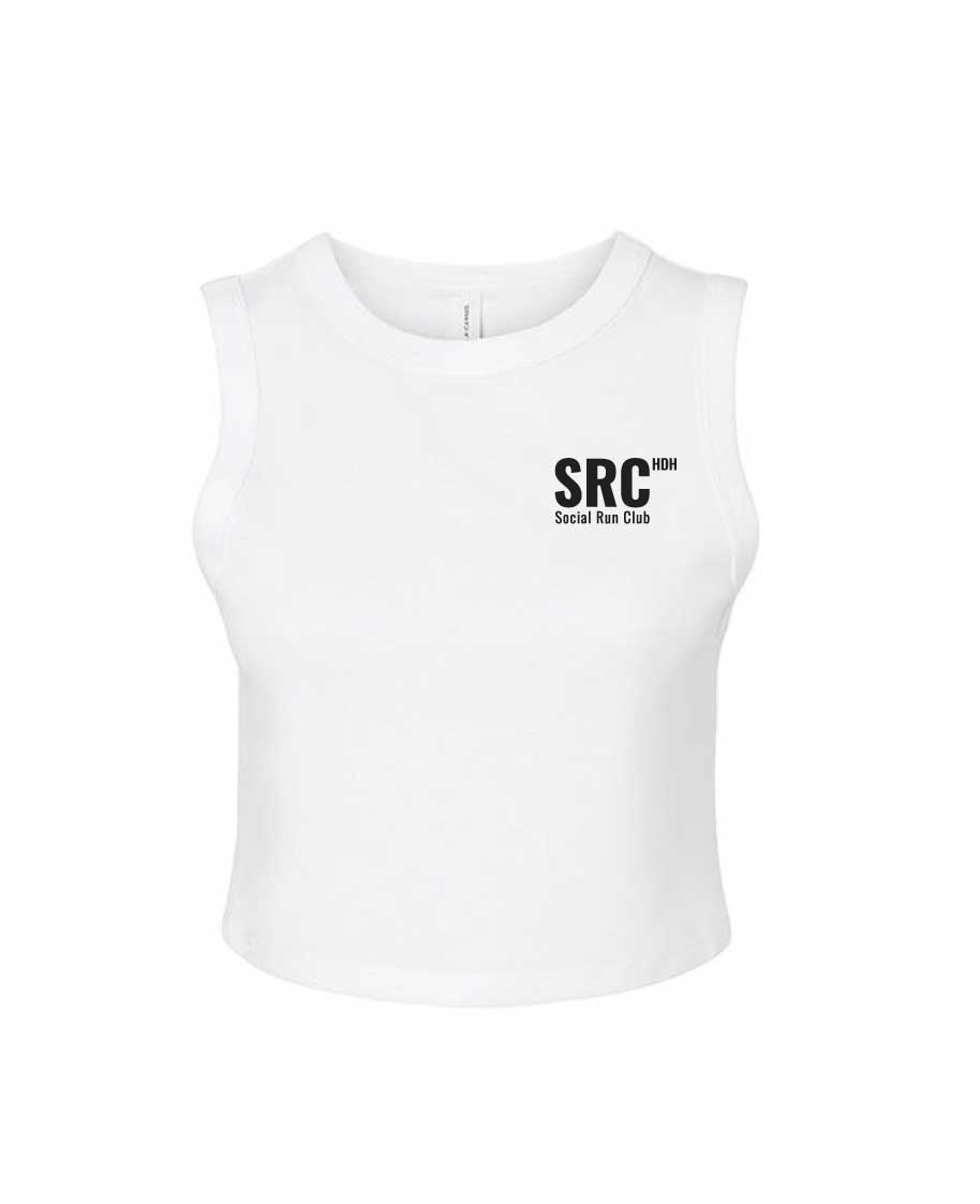 Social Run Club - Crop Tanktop White